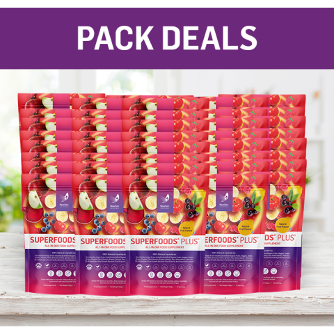 16% off 50 x Superfoods Plus (BRAND NEW FORMULA) SUPER MEGA Family Pack + a FREE product of your choice! - Seasonal Offer!